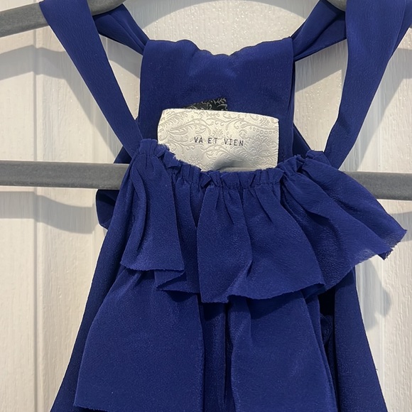 BHLDN Ruffled Racerback Dress - Blue - Picture 7 of 9